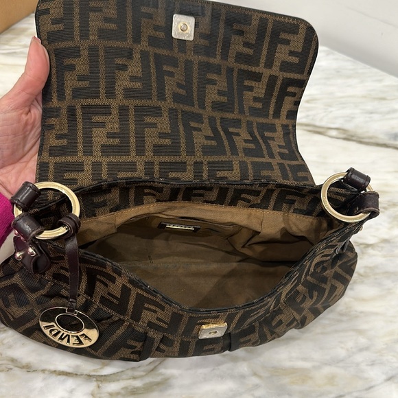 FENDI VINTAGE HANDBAG BROWN - Picture 6 of 6